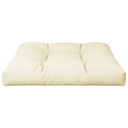 pallehynde 80x80x12 cm stof cremefarvet