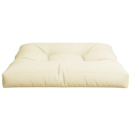 pallehynde 80x80x12 cm stof cremefarvet