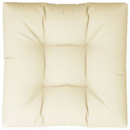 pallehynde 80x80x12 cm stof cremefarvet