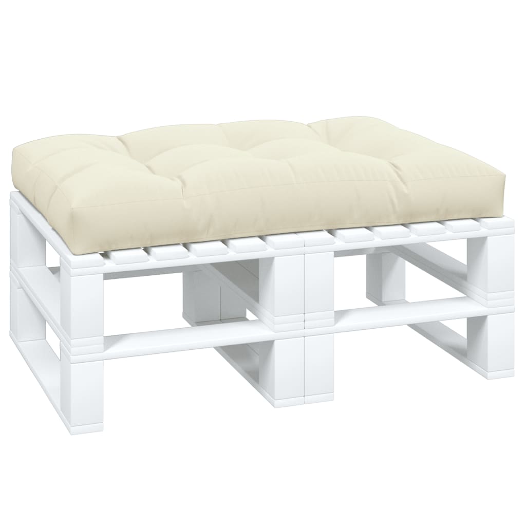 pallehynde 120x80x12 cm stof cremefarvet
