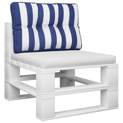 pallehynde 50x40x12 cm stof stribet blå og hvid