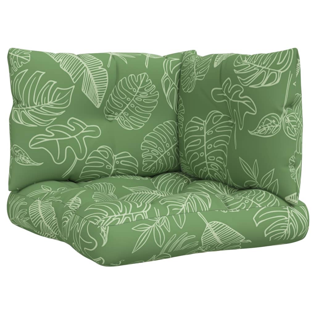 pallehynder 3 stk. oxfordstof bladmønster