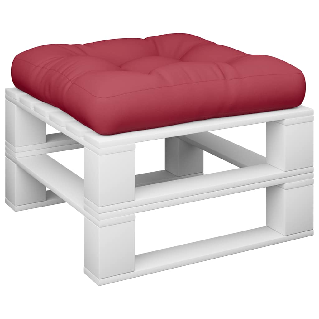 pallehynde 58x58x10 cm stof vinrød