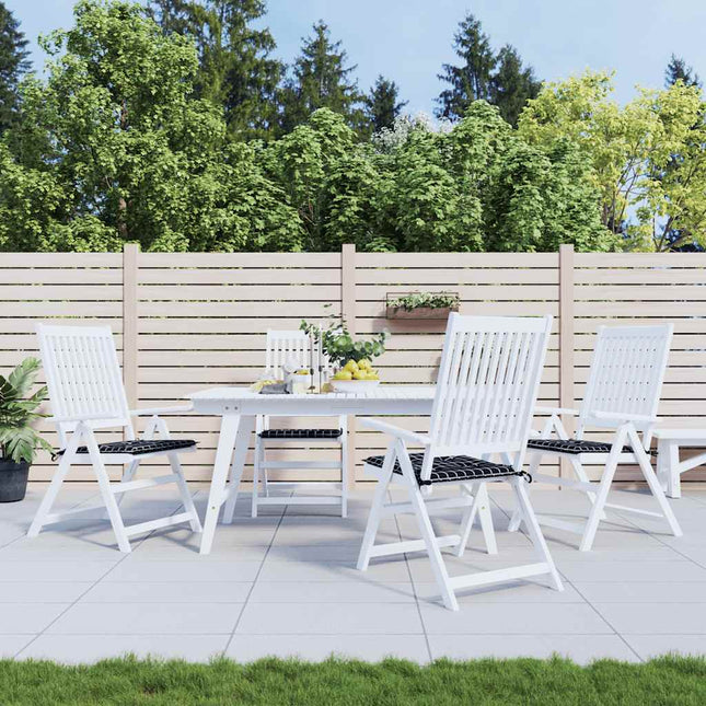 hynder til havestol 4 stk. 40x40x4 cm stof ternet sort