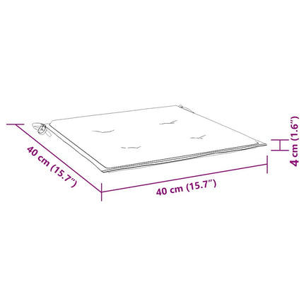 hynder til havestol 6 stk. 40x40x4 cm stof flerfarvet