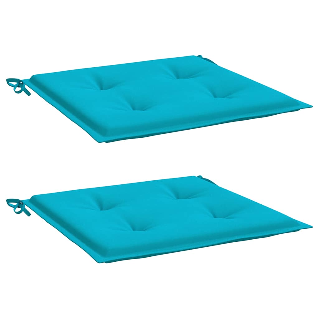 hynder til havestol 2 stk. 40x40x4 cm stof turkis