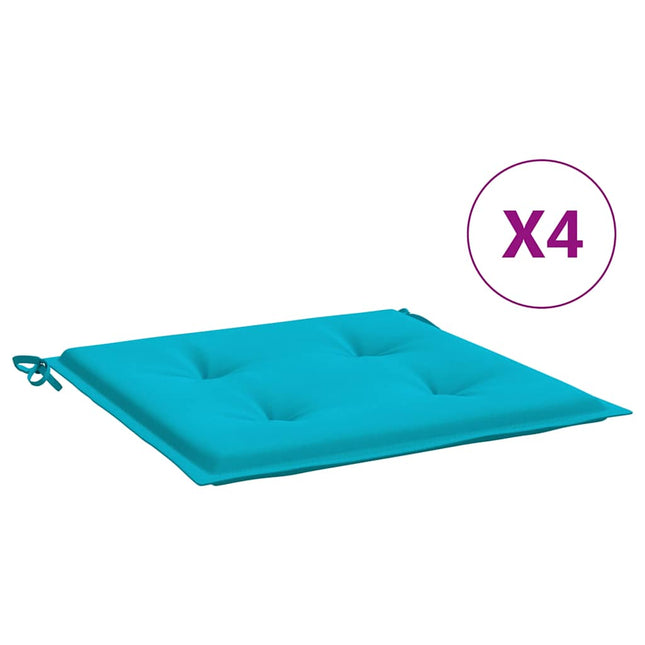 hynder til havestol 4 stk. 40x40x4 cm stof turkis
