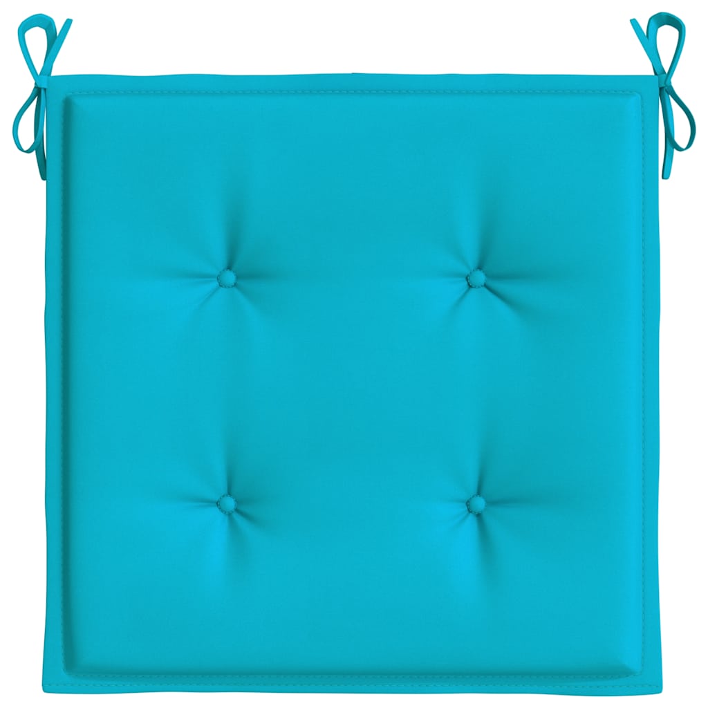 hynder til havestol 6 stk. 40x40x4 cm stof turkis