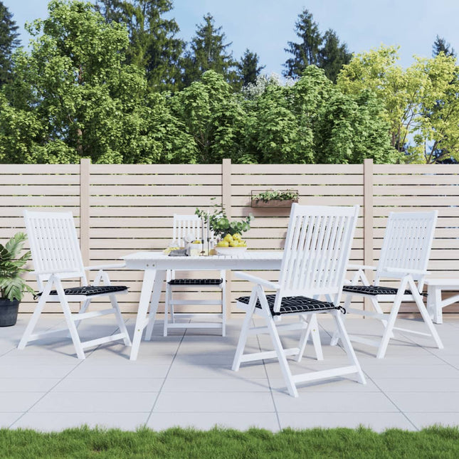 hynder til havestol 4 stk. 50x50x4 cm stof ternet sort