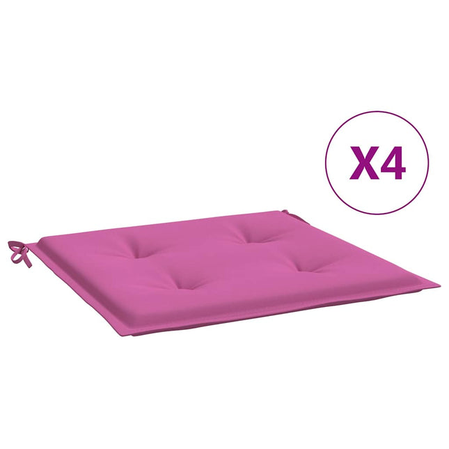 hynder til havestol 4 stk. 50x50x4 cm stof pink