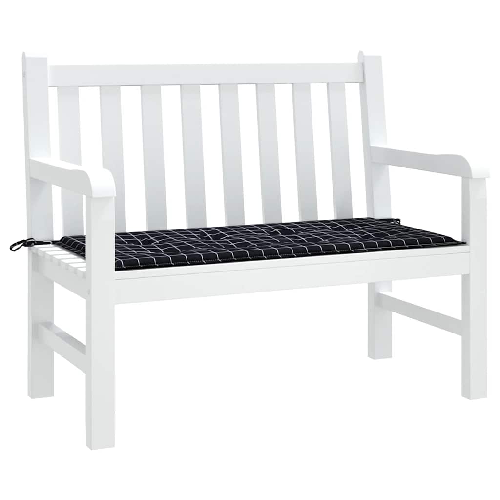 hynde til havebænk 120x50x4 cm oxfordstof ternet sort
