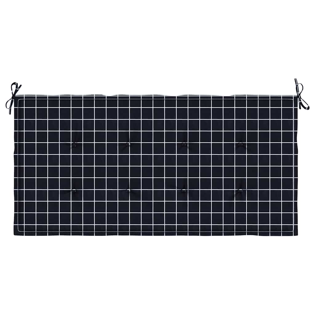 hynde til havebænk 120x50x4 cm oxfordstof ternet sort