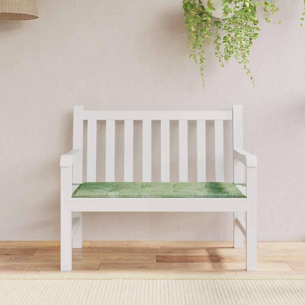 hynde til havebænk 120x50x4 cm oxfordstof bladmønster