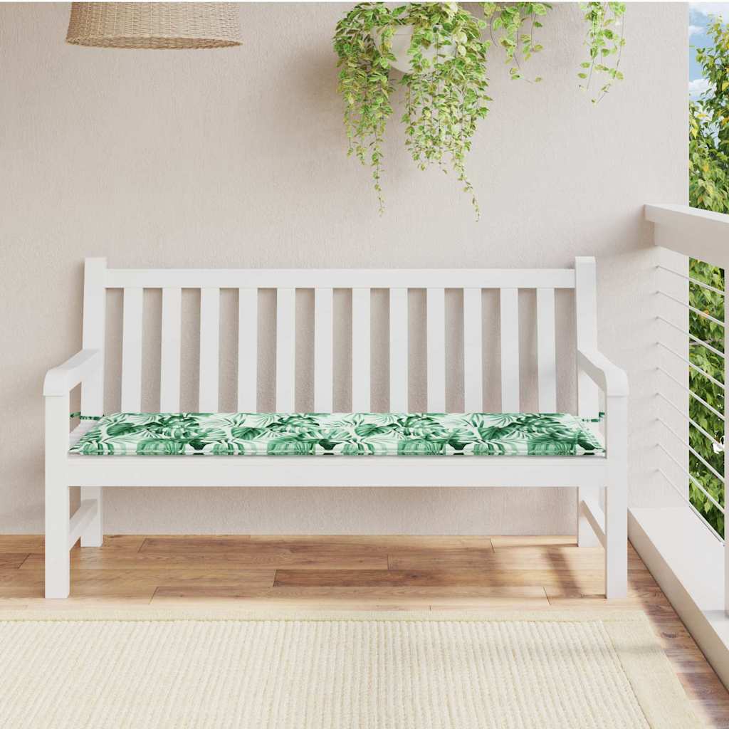 Bænk Pude Blad Bladmønster 150 x 50 x 3 cm Oxford stof