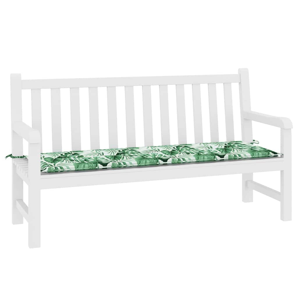 Bænk Pude Blad Bladmønster 150 x 50 x 3 cm Oxford stof