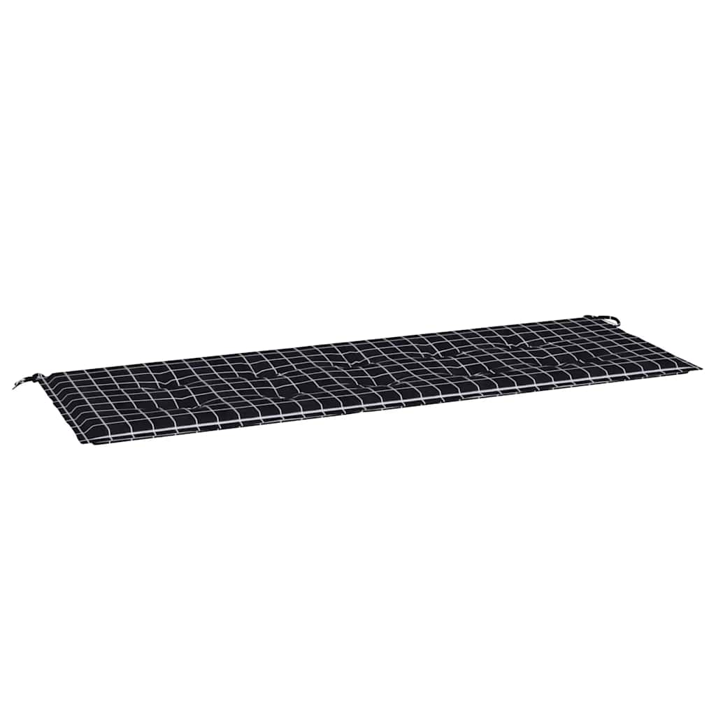 hynde til havebænk 150x50x4 cm oxfordstof ternet sort