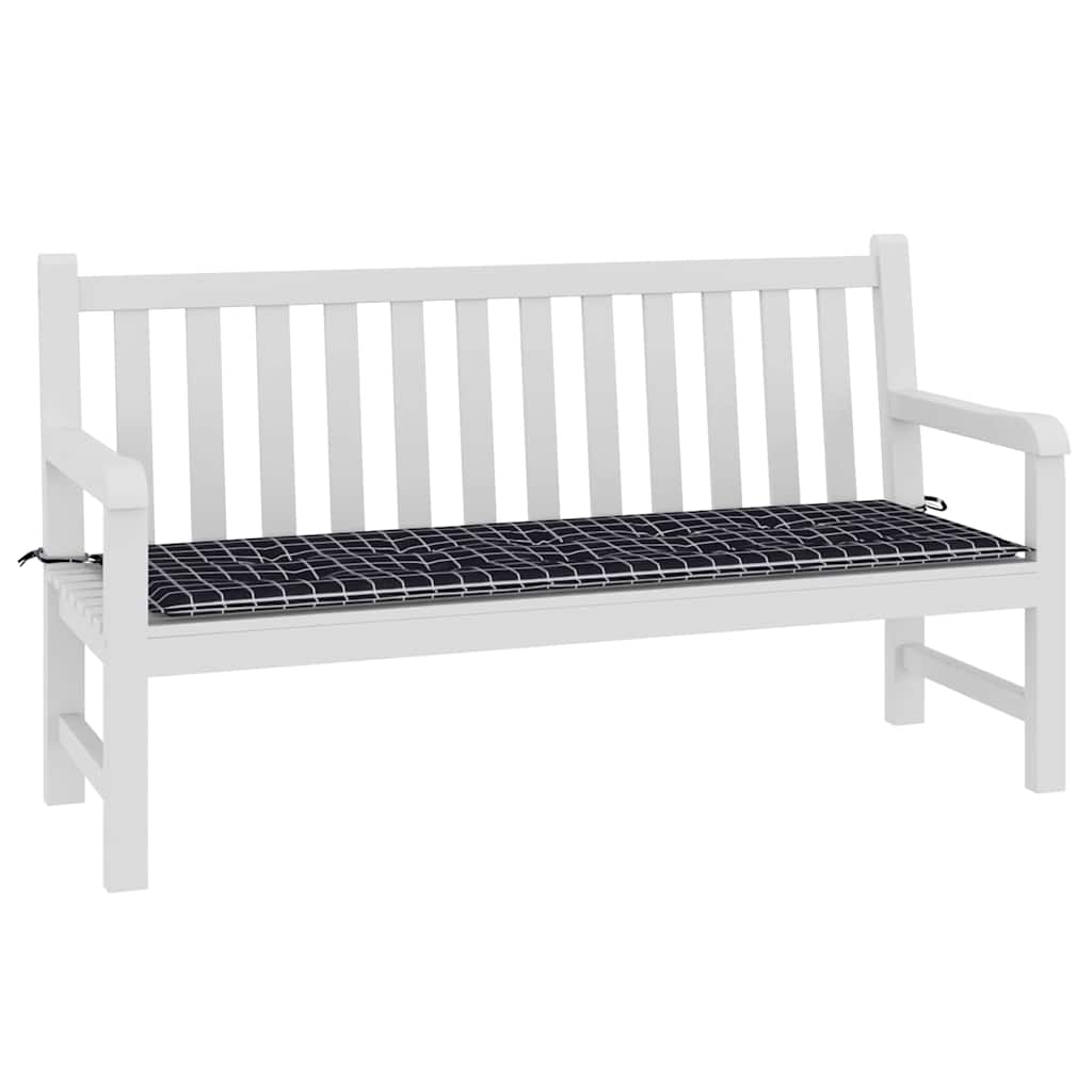 hynde til havebænk 150x50x4 cm oxfordstof ternet sort