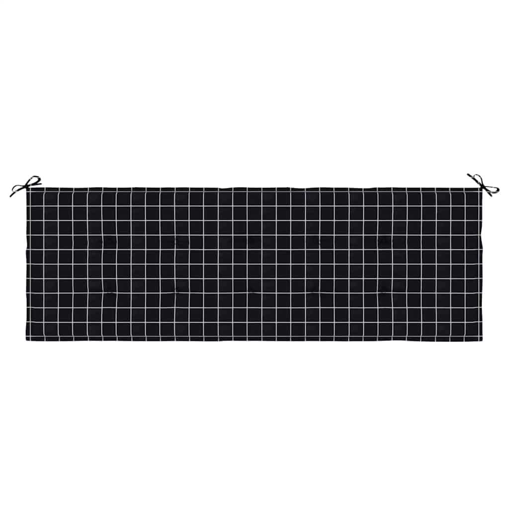 hynde til havebænk 150x50x4 cm oxfordstof ternet sort