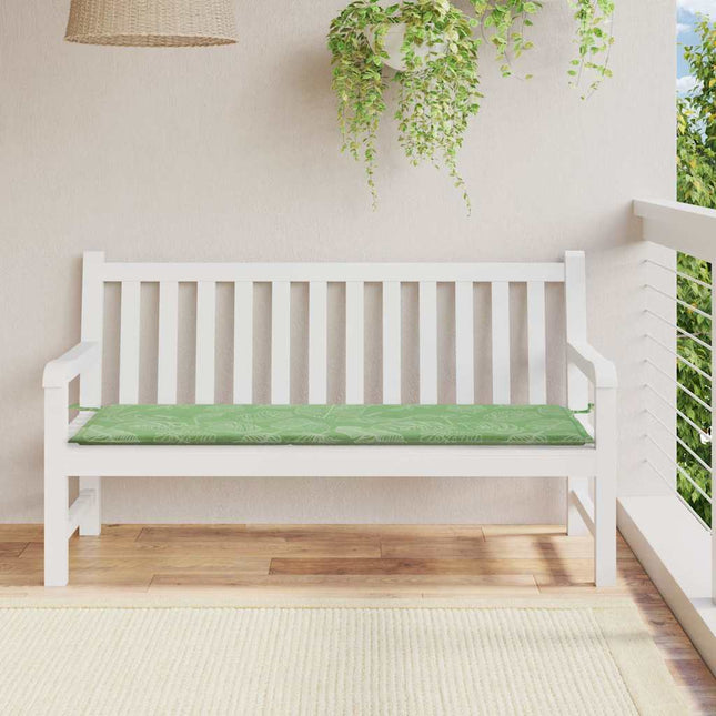 hynde til havebænk 150x50x4 cm oxfordstof bladmønster