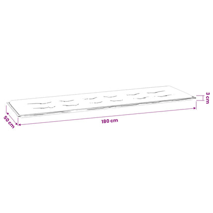 Bænk Pude Oxford stof Bladmønster 150 x 50 x 3 cm