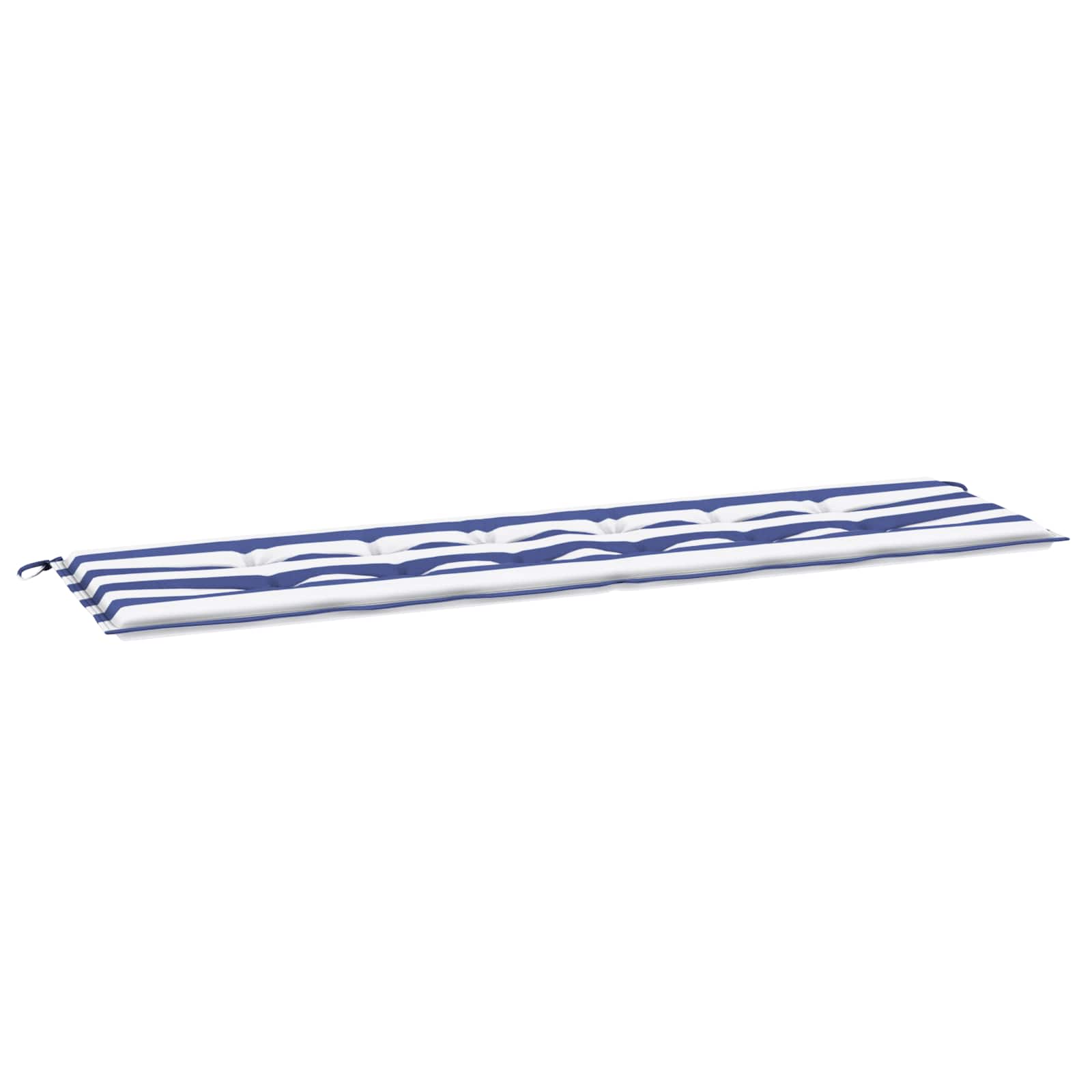 Bænk Pude Stribet Sort Tjek 150 x 50 x 3 cm Oxford stof billede