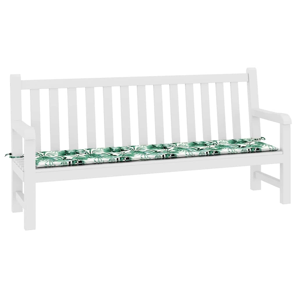 Bænk Pude Blad Bladmønster 200 x 50 x 3 cm Oxford stof