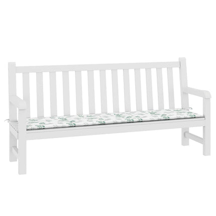 hynde til havebænk 200x50x3 cm stof bladmønster