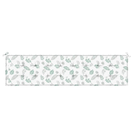 hynde til havebænk 200x50x3 cm stof bladmønster
