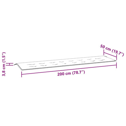 hynde til havebænk 200x50x3 cm stof pink