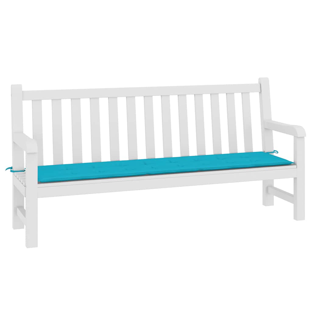hynde til havebænk 200x50x4 cm stof turkis