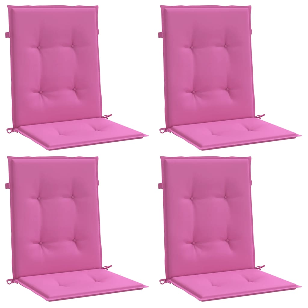 stolehynder m. lav ryg 4 stk. stof pink