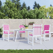 stolehynder m. lav ryg 4 stk. stof pink