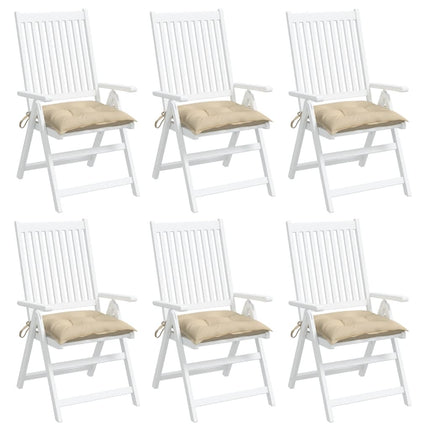 stolehynder 6 stk. 40x40x7 cm oxfordstof beige
