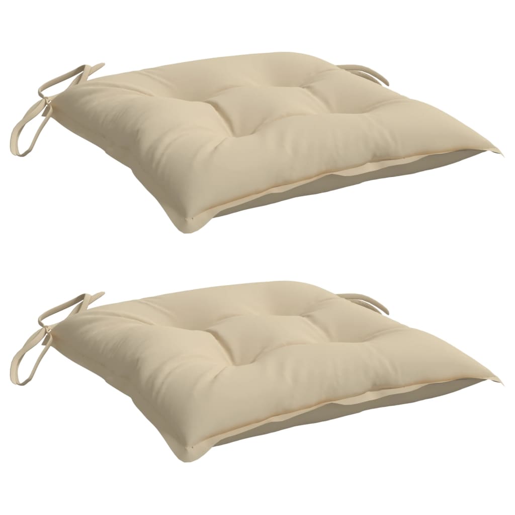 pallehynder 2 stk. 50x50x7 cm oxfordstof beige