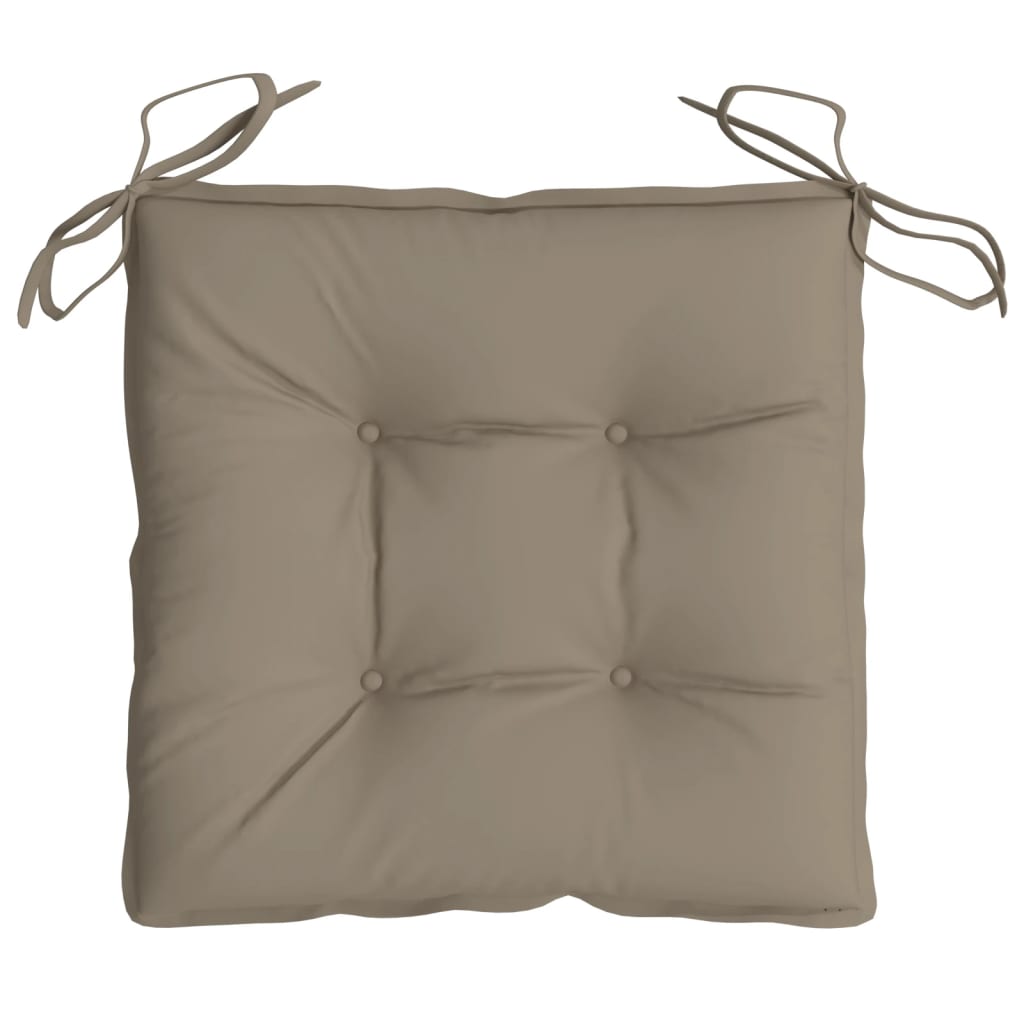 pallehynder 2 stk. 50x50x7 cm oxfordstof gråbrun