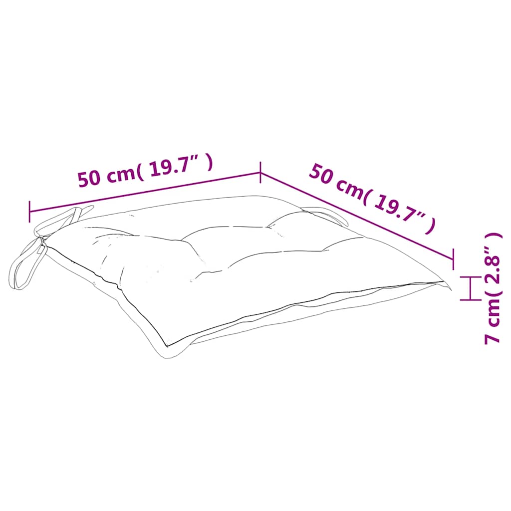 stolehynder 4 stk. 50x50x7 cm oxfordstof pink