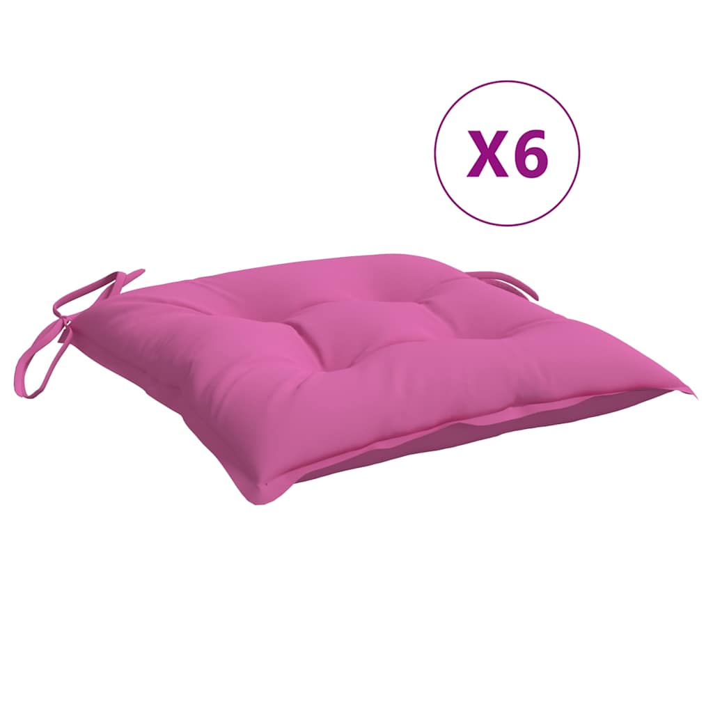 stolehynder 6 stk. 50x50x7 cm oxfordstof pink