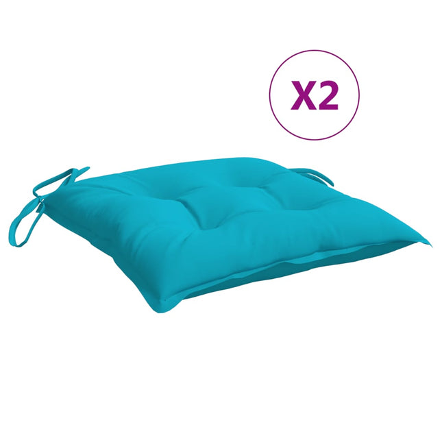 stolehynder 2 stk. 50x50x7 cm oxfordstof turkis