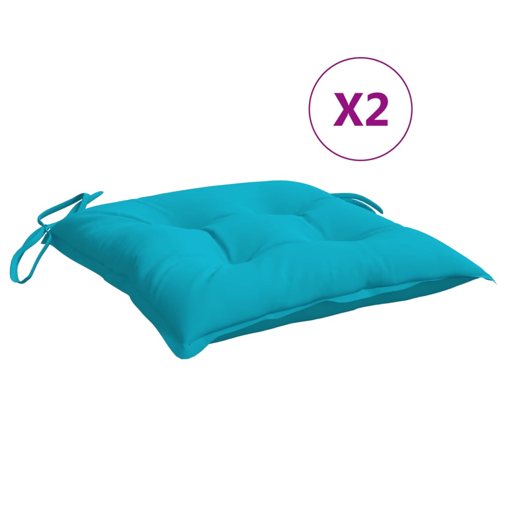 stolehynder 2 stk. 50x50x7 cm oxfordstof turkis
