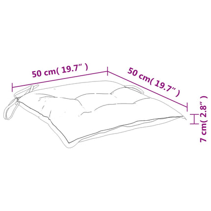 stolehynder 4 stk. 50x50x7 cm oxfordstof turkis