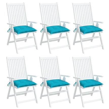 stolehynder 6 stk. 50x50x7 cm oxfordstof turkis