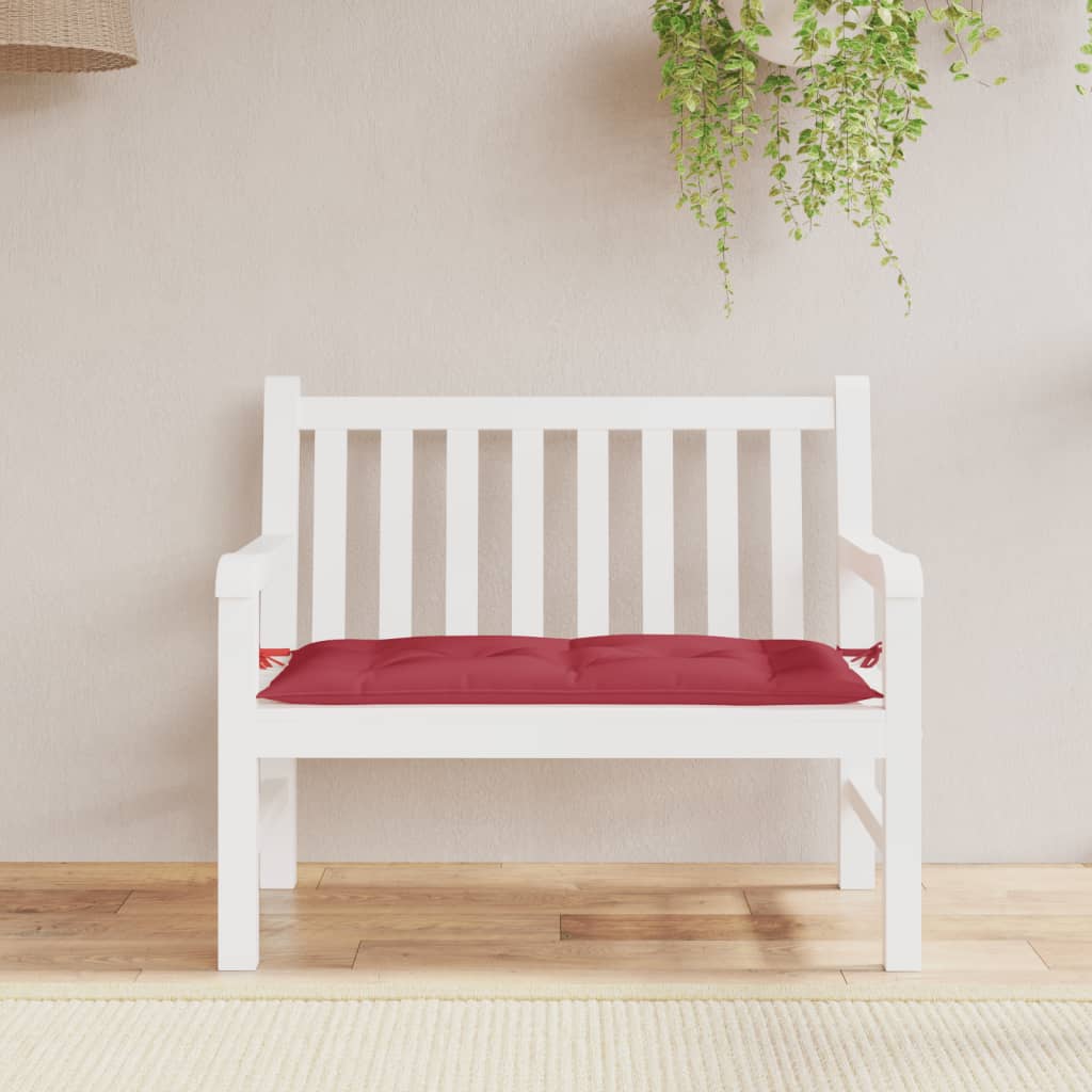hynde til havebænk 100x50x7 cm oxfordstof vinrød