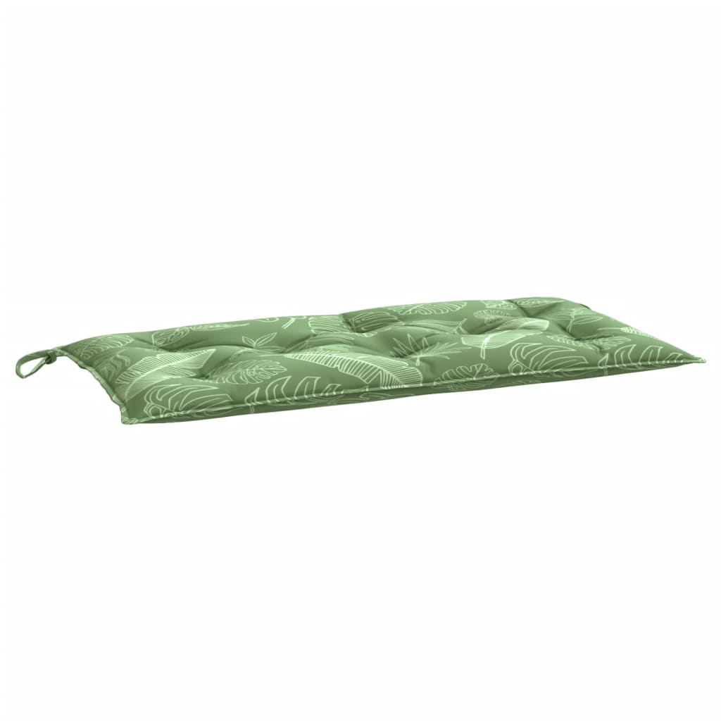 hynde til havebænk 100x50x7 cm oxfordstof bladmønster