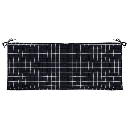 hynde til havebænk 120x50x7 cm oxfordstof ternet sort