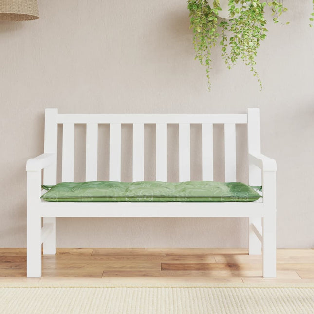 hynde til havebænk 120x50x7 cm stof bladmønster