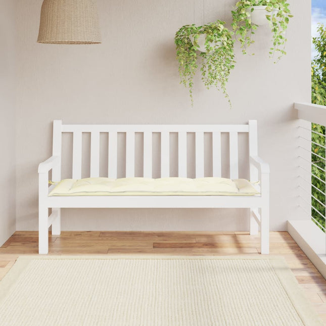 hynde til havebænk 150x50x7 cm oxfordstof cremefarvet