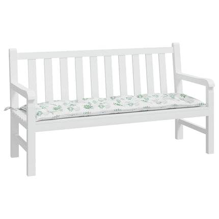 hynde til havebænk 150x50x7 cm oxfordstof bladmønster