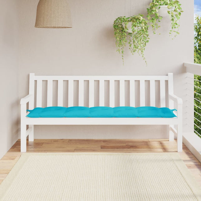 hynde til havebænk 180x50x7 cm stof turkis