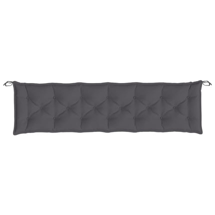hynde til havebænk 200x50x7 cm oxfordstof antracitgrå