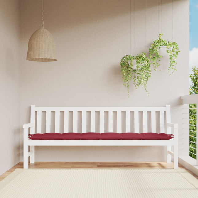 hynde til havebænk 200x50x7 cm oxfordstof vinrød